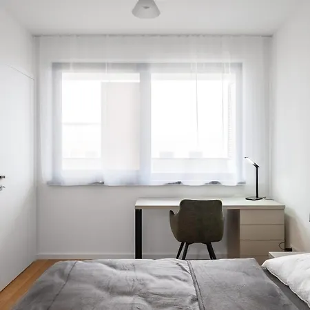 公寓 Brand New Modern - Workspace Balcony & Parking 布拉迪斯拉发